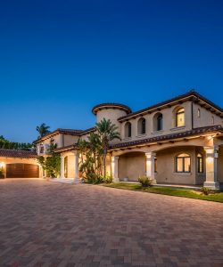 An exterior shot of a luxury home in Hidden Hills, California.